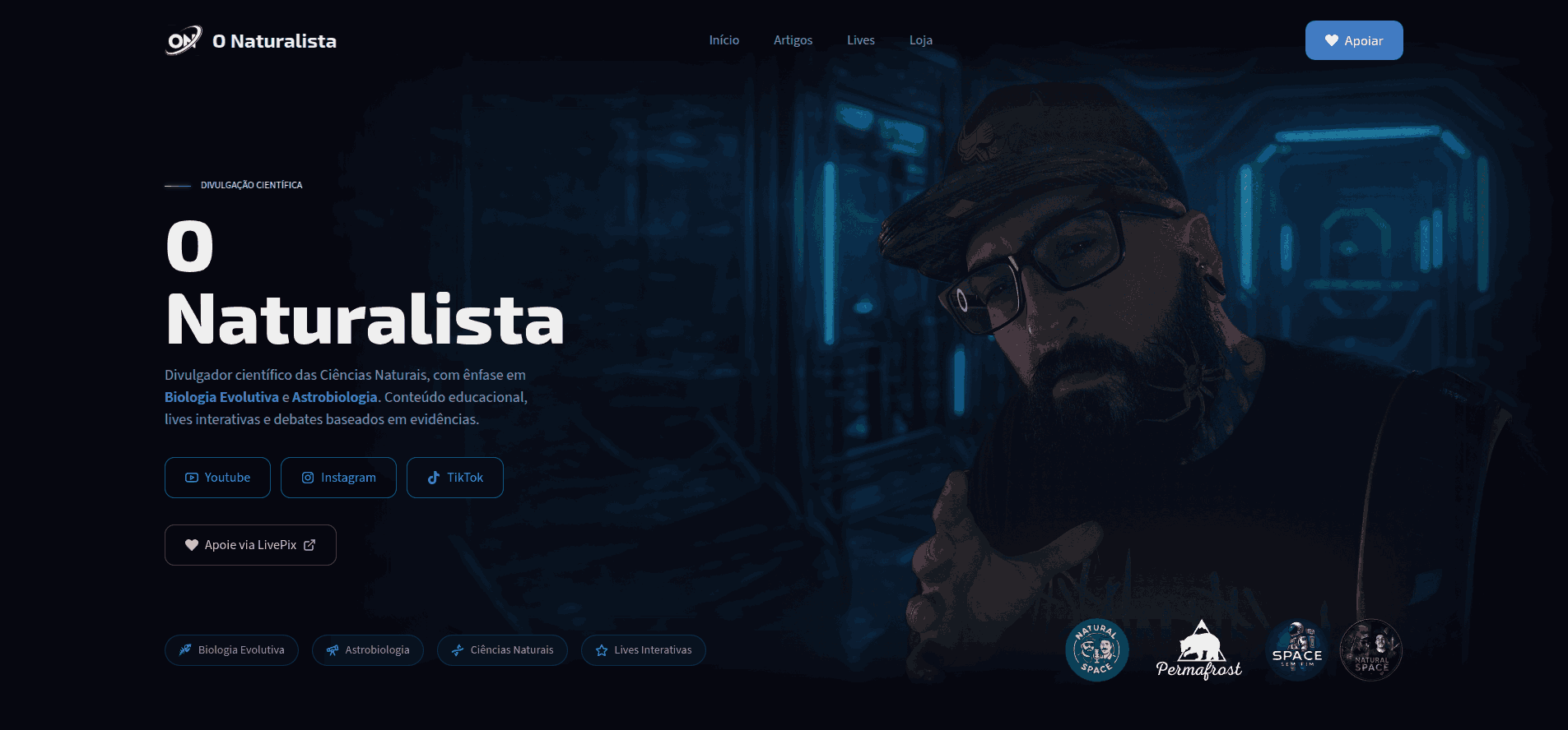 O Naturalista — captura de tela